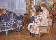 Pierre-Auguste Renoir Children-s Afternoon at Wargemont oil painting picture wholesale